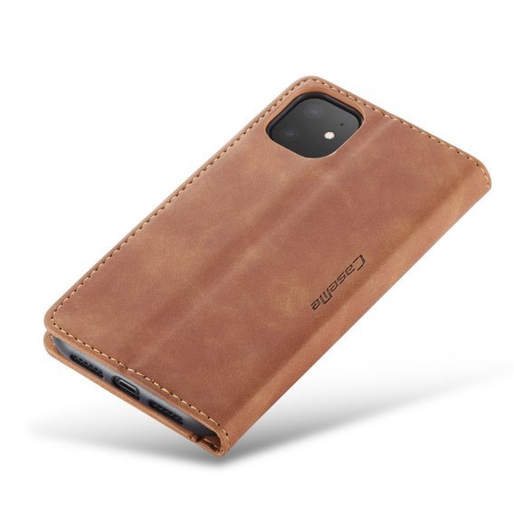 CASEME puzdro pre iPhone 11, Leather Wallet Case, zelený