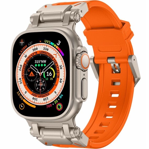 ERBORD ProTech remienok pre Apple Watch 1/2/3/4/5/6/7/8/9/SE/Ultra/Ultra 2 42/44/45/49MM, oranžový