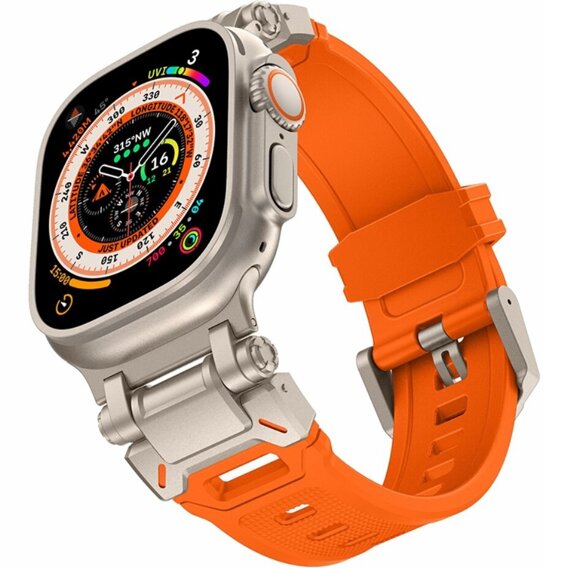 ERBORD ProTech remienok pre Apple Watch 1/2/3/4/5/6/7/8/9/SE/Ultra/Ultra 2 42/44/45/49MM, oranžový