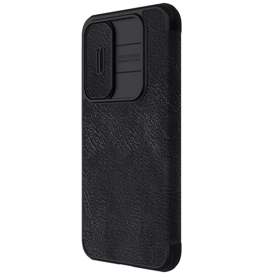 Flipové puzdro NILLKIN pre Samsung Galaxy A35 5G, CamShield Qin Pro, kožené, čierne