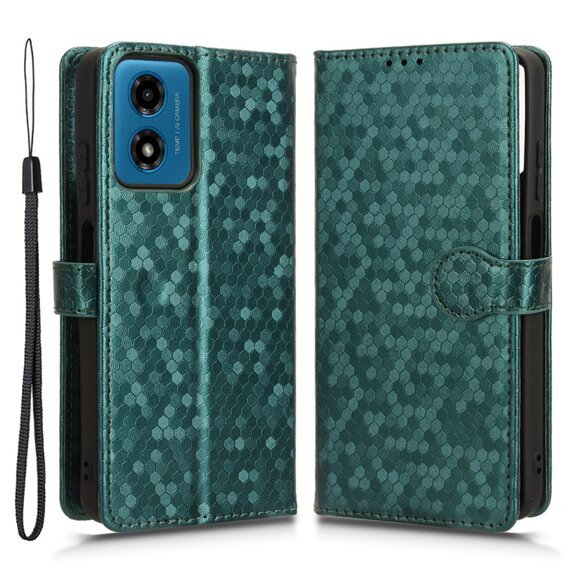 Flipové puzdro pre Motorola Moto G24 / G24 Power / G04, Wallet Rhombus, zelený