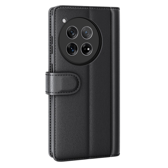 Flipové puzdro pre OnePlus 12 5G, Split Leather, čierne