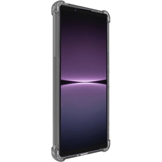 IMAK Obal na mobil pre Sony Xperia 1 V, Dropproof, transparentné / čierne