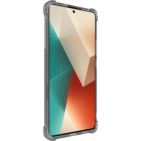 IMAK Obal na mobil pre Xiaomi Redmi Note 13 Pro+, Dropproof, transparentné / čierne