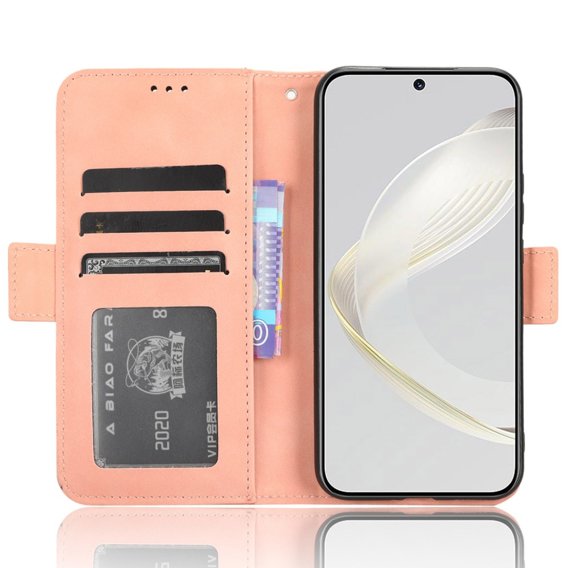 Klapkové puzdro pre Huawei Nova 11, Card Slot, ružové