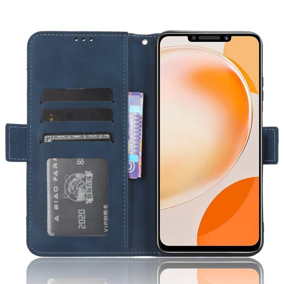 Klapkové puzdro pre Huawei Nova Y91 4G, Card Slot, tmavomodré