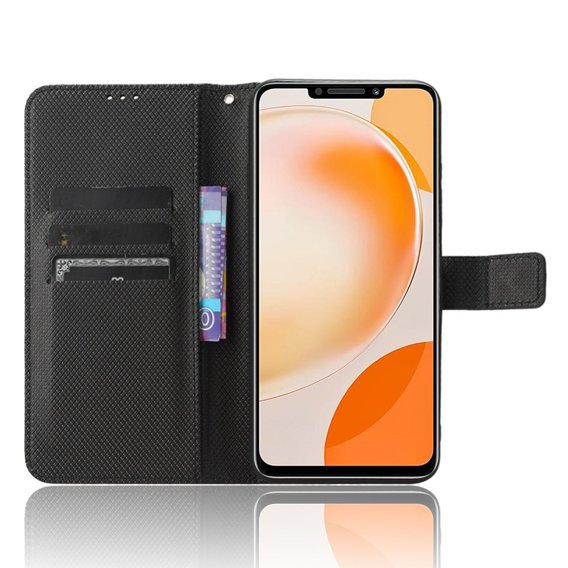 Klapkové puzdro pre Huawei Nova Y91 4G, Wallet Smart Magnet, čierne