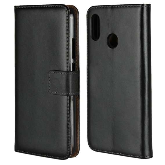 Klapkové puzdro pre Huawei P20 Lite, Split Leather Wallet, čierne