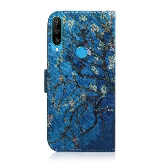 Klapkové puzdro pre Huawei P30 Lite, Wallet, tree, modré