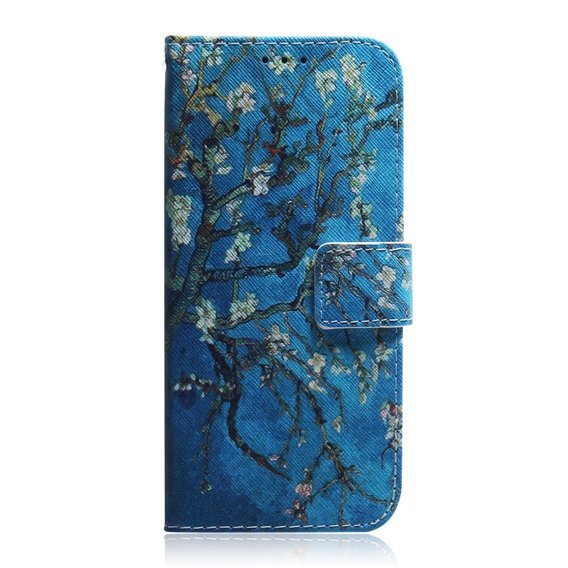 Klapkové puzdro pre Huawei P30 Lite, Wallet, tree, modré