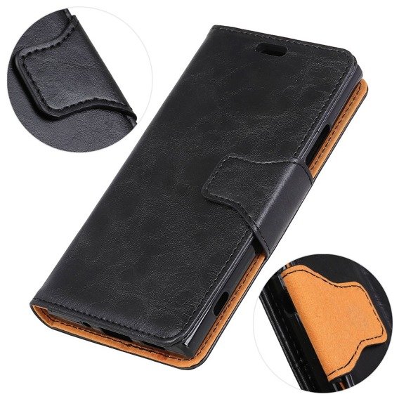 Klapkové puzdro pre Huawei P30 Pro, Split Leather Wallet, čierne