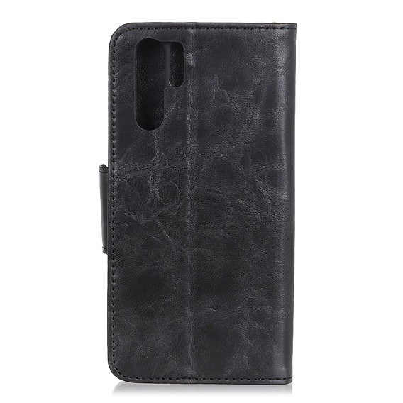 Klapkové puzdro pre Huawei P30 Pro, Split Leather Wallet, čierne