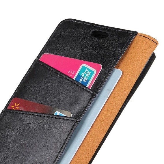 Klapkové puzdro pre Huawei P30 Pro, Split Leather Wallet, čierne