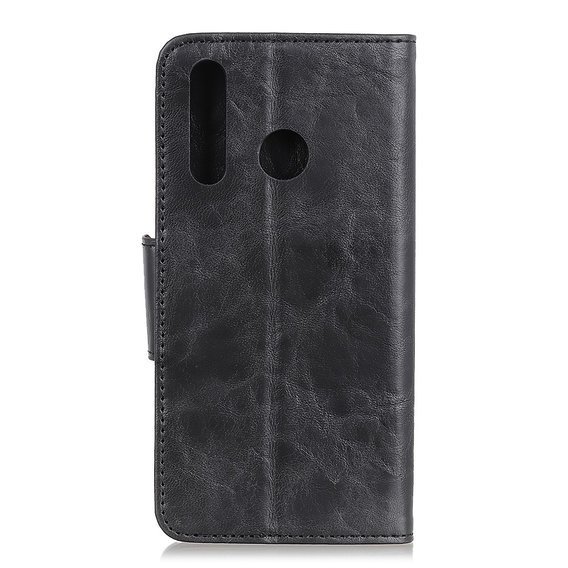 Klapkové puzdro pre Huawei Y6P, Split Leather Wallet, čierne