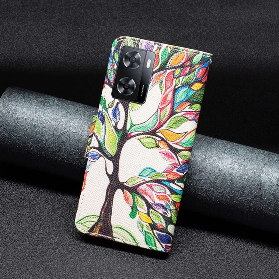 Klapkové puzdro pre OPPO A57 / A57s, Wallet, tree of life, biele