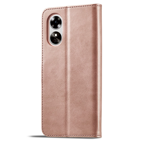 Klapkové puzdro pre Oppo A17, LC.IMEEKE, ružové rose gold