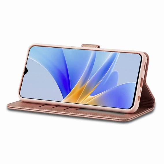 Klapkové puzdro pre Oppo A17, LC.IMEEKE, ružové rose gold