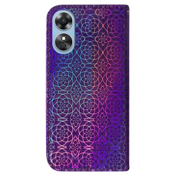 Klapkové puzdro pre Oppo A17, Wallet mandala, fialové