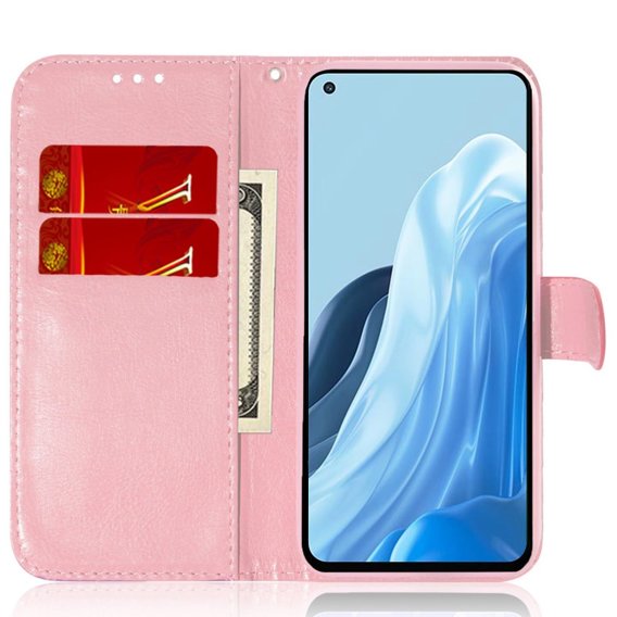 Klapkové puzdro pre Oppo A17, Wallet mandala, ružové