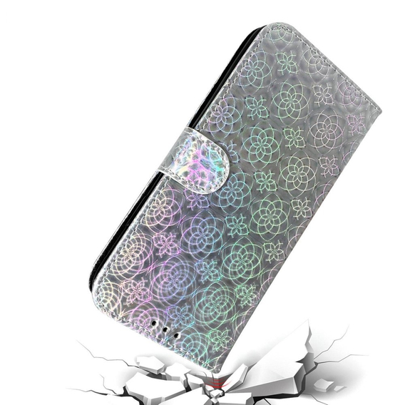 Klapkové puzdro pre Oppo A17, Wallet mandala, sivé