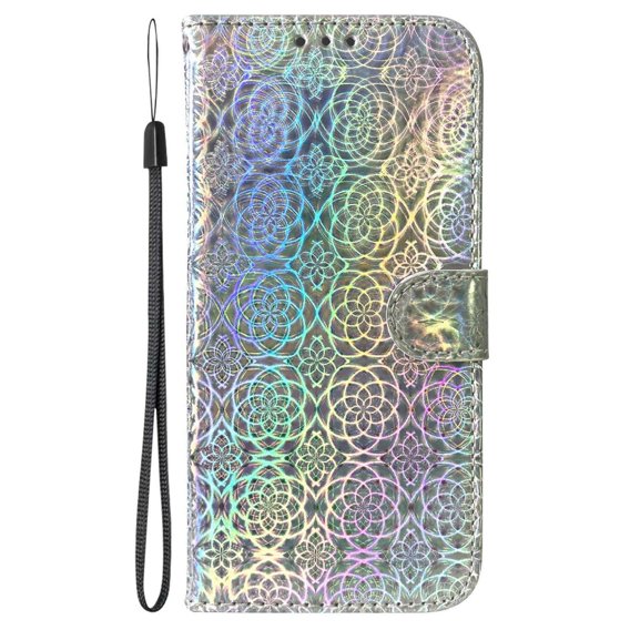 Klapkové puzdro pre Oppo A17, Wallet mandala, sivé