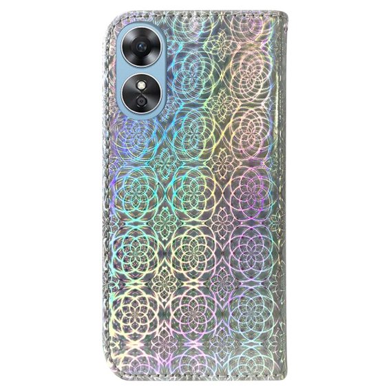 Klapkové puzdro pre Oppo A17, Wallet mandala, sivé