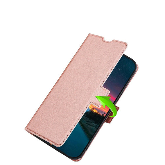 Klapkové puzdro pre Oppo A57s, Wallet Thin Magnet, ružové