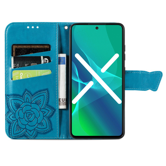 Klapkové puzdro pre Oppo A78 5G, Butterfly, modré