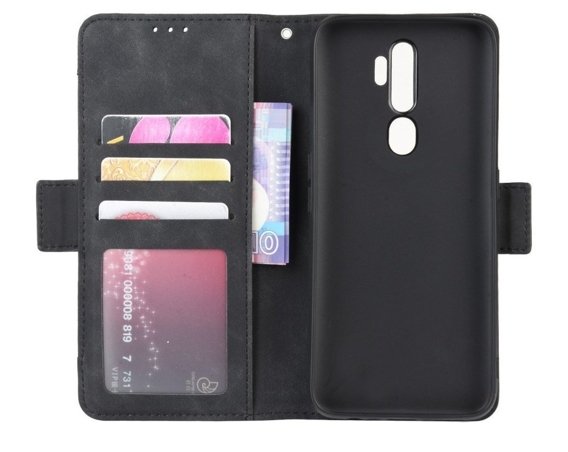 Klapkové puzdro pre Oppo A9 2020/A5 2020, Card Slot, čierne