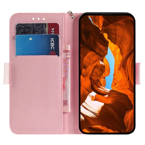 Klapkové puzdro pre Oppo Reno 11F 5G, Wallet, Magnolia Flowers sivé