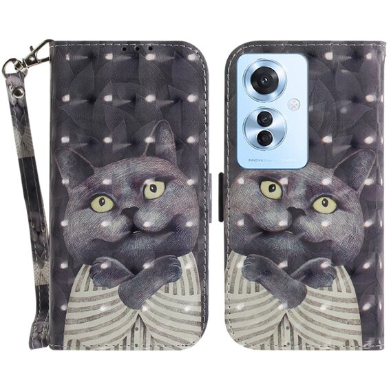 Klapkové puzdro pre Oppo Reno 11F 5G, Wallet, cat