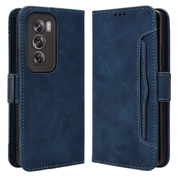 Klapkové puzdro pre Oppo Reno 12, Card Slot, tmavomodré