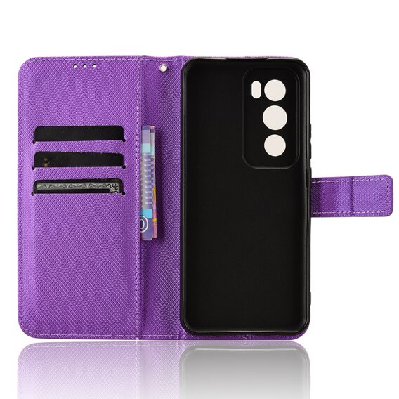 Klapkové puzdro pre Oppo Reno 12, Wallet Smart Magnet, fialové