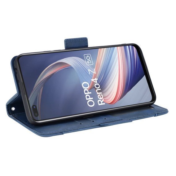 Klapkové puzdro pre Oppo Reno 4 Z 5G, Card Slot, modré