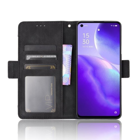 Klapkové puzdro pre Oppo Reno 5 5G, Card Slot, čierne