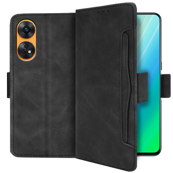 Klapkové puzdro pre Oppo Reno8 T, Card Slot, čierne