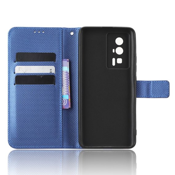 Klapkové puzdro pre Poco F5 Pro 5G, Wallet Smart Magnet, modré