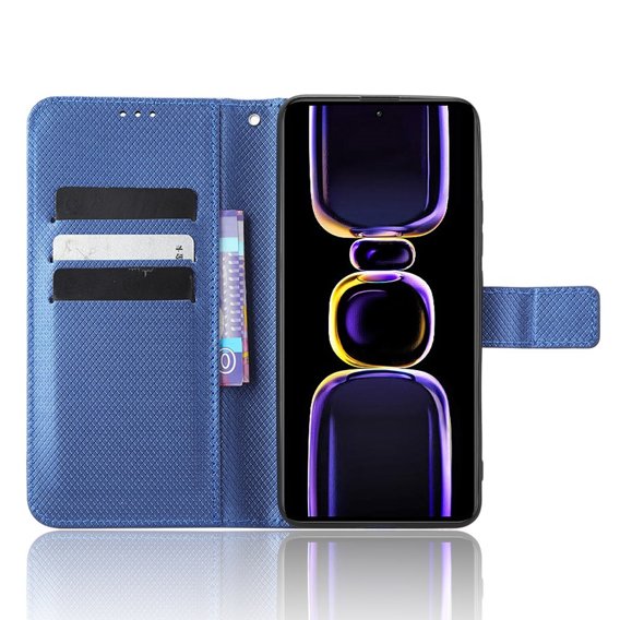 Klapkové puzdro pre Poco F5 Pro 5G, Wallet Smart Magnet, modré