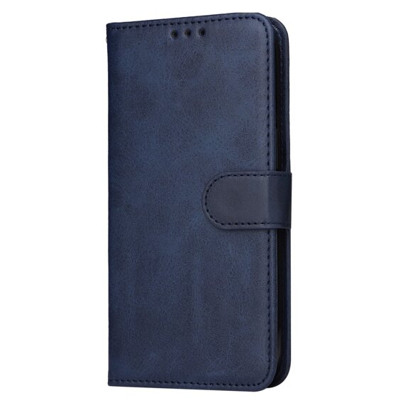 Klapkové puzdro pre Realme C67, Leather Wallet, tmavomodré