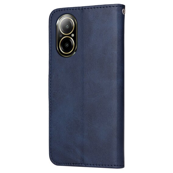 Klapkové puzdro pre Realme C67, Leather Wallet, tmavomodré