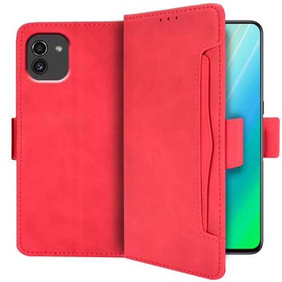 Klapkové puzdro pre Samsung Galaxy A03, Card Slot, červené