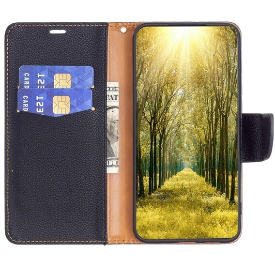 Klapkové puzdro pre Samsung Galaxy A05s, Wallet Litchi Leather, modré