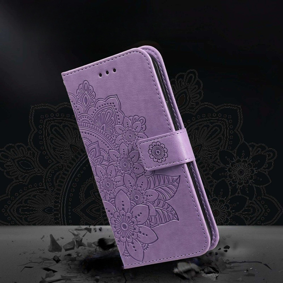 Klapkové puzdro pre Samsung Galaxy A14 4G/5G, Mandala Flower, fialové