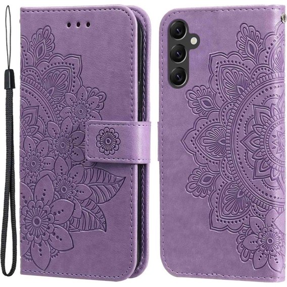 Klapkové puzdro pre Samsung Galaxy A14 4G/5G, Mandala Flower, fialové