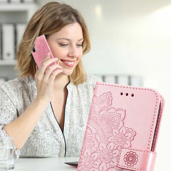 Klapkové puzdro pre Samsung Galaxy A14 4G/5G, Mandala Flower, ružové rose gold