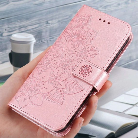 Klapkové puzdro pre Samsung Galaxy A14 4G/5G, Mandala Flower, ružové rose gold