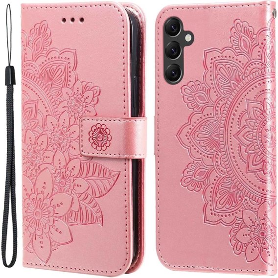 Klapkové puzdro pre Samsung Galaxy A14 4G/5G, Mandala Flower, ružové rose gold