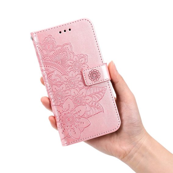 Klapkové puzdro pre Samsung Galaxy A14 4G/5G, Mandala Flower, ružové rose gold