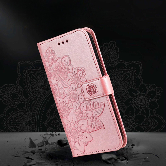 Klapkové puzdro pre Samsung Galaxy A14 4G/5G, Mandala Flower, ružové rose gold