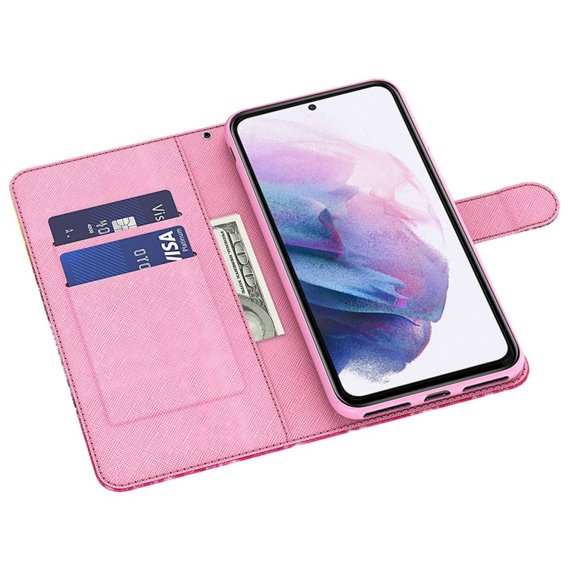 Klapkové puzdro pre Samsung Galaxy A14 4G/5G, Wallet Butterfly, modré